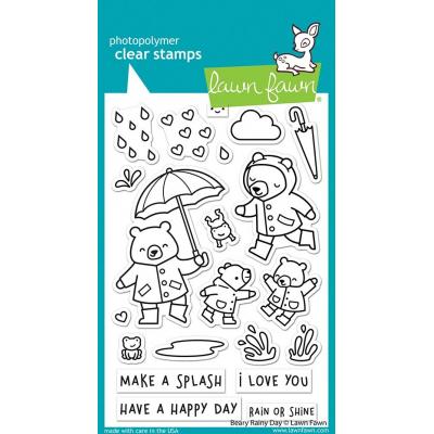 Lawn Fawn Clear Stamps - Beary Rainy Day